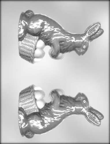 3D Easter Bunny With Basket Chocolate Mould - Click Image to Close